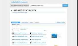 
							         1439-8888.webfin.co.za at WI. Webfin - Login - Website Informer								  
							    