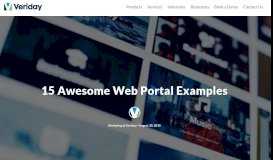 
							         15 Awesome Web Portal Examples - Veriday Blog								  
							    
