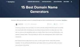 
							         15 Best Domain Name Generators - Hosting Facts								  
							    