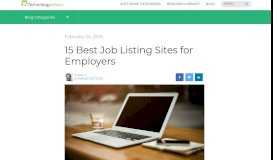 
							         15 Best Job Listing Sites for Employers - TechnologyAdvice								  
							    
