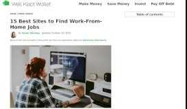 
							         15 Best Sites to Find Work From Home Jobs - Well Kept Wallet								  
							    