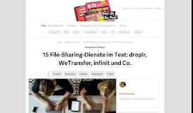 
							         15 File-Sharing-Dienste im Test: droplr, WeTransfer, infinit und Co. - t3n								  
							    
