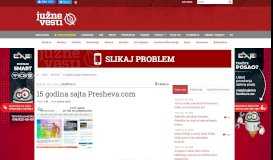
							         15 godina sajta Presheva.com : Društvo : Južne vesti								  
							    