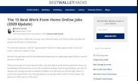 
							         15 Online Jobs that Pay $2500+ Each Month - Wallet Hacks								  
							    
