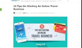 
							         15 Tips On Starting An Online Travel Business - Designhill								  
							    