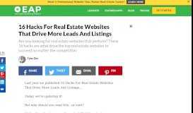 
							         16 Hacks For Real Estate Websites That Drive More Leads								  
							    
