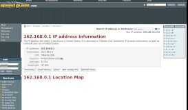 
							         162.168.0.1 IP Address Location | SG IP network tools								  
							    
