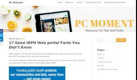 
							         17 Good IDPH Web portal Facts You Don't Know - PC Moment								  
							    