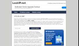 
							         172.31.4.164 - Private Network | IP Address Information Lookup								  
							    