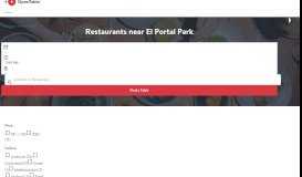 
							         18 Restaurants Near El Portal Park | OpenTable								  
							    