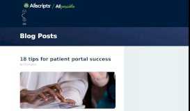 
							         18 tips for patient portal success - Allscripts								  
							    