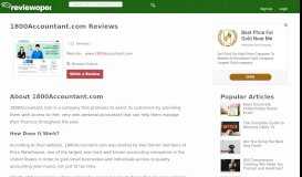 
							         1800Accountant.com Reviews - Legit or Scam? - Reviewopedia								  
							    