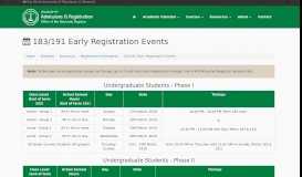 
							         183/191 Early Registration Events - KFUPM | Deanship of Admissions ...								  
							    