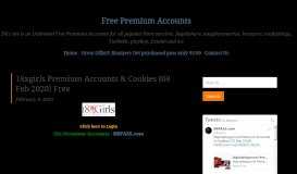 
							         18xgirls Premium Accounts & Cookies - Free Premium Accounts								  
							    