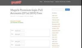 
							         18xgirls Premium login Full Accounts - xpassgf								  
							    