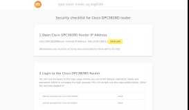 
							         192.168.0.1 - Cisco DPC3828D Router login and password								  
							    