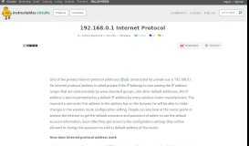 
							         192.168.0.1 Internet Protocol - Instructables								  
							    