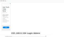 
							         192.168.0.104 - Login to your Admin Page Now!								  
							    