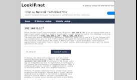 
							         192.168.0.107 - Private Network | IP Address Information ...								  
							    