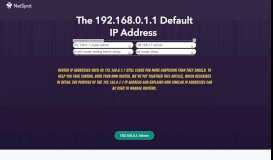 
							         192.168.0.1.1 Router Default IP Address - NetSpot								  
							    