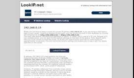 
							         192.168.0.15 - Private Network | IP Address Information Lookup								  
							    