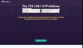 
							         192.168.1.0 Router IP Address and What It Is For - NetSpot								  
							    