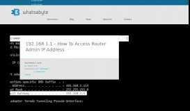 
							         192.168.1.1 - How To Access Router Admin IP Address								  
							    