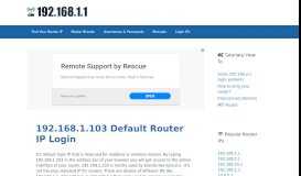 
							         192.168.1.103 Default Router IP Login								  
							    