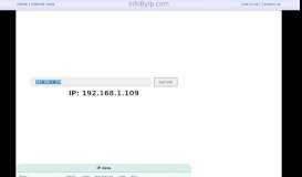 
							         192.168.1.109 IP address information								  
							    
