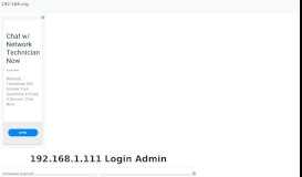 
							         192.168.1.111 - Login to your Admin Page Now!								  
							    