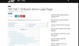 
							         192.168.1.18 Router Admin Login Page - RouterLogin								  
							    