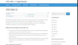 
							         192.168.1.2 – 192.168.1.1 Login Router								  
							    