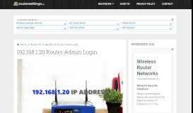 
							         192.168.1.20 Router Admin Login Username and Password								  
							    