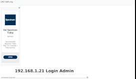 
							         192.168.1.21 - Login to your Admin Page Now!								  
							    