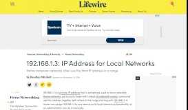 
							         192.168.1.3: IP Address for Local Networks - Lifewire								  
							    