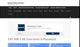 
							         192.168.1.66 Username & Password - routerlogin.net login								  
							    