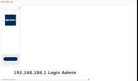 
							         192.168.188.1 - Login to your Admin Page Now!								  
							    