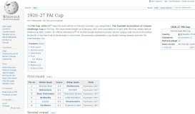 
							         1926–27 FAI Cup - Wikipedia								  
							    