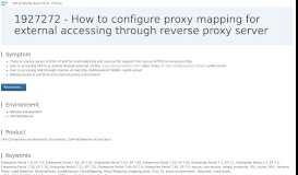 
							         1927272 - How to configure proxy mapping for ... - SAP Support Portal								  
							    
