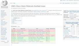 
							         1985 Chico State Wildcats football team - Wikipedia								  
							    