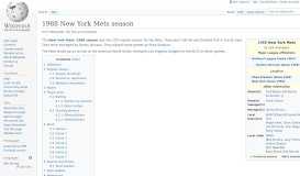 
							         1988 New York Mets season - Wikipedia								  
							    