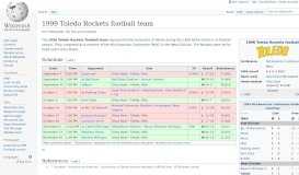 
							         1999 Toledo Rockets football team - Wikipedia								  
							    