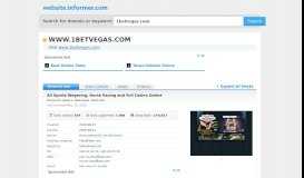
							         1betvegas.com at WI. All Sports Wagering, Horse Racing and ...								  
							    