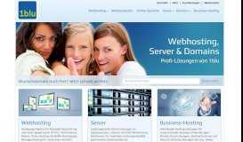
							         1blu: Webhosting, Homepage, Server, Onlinespeicher ...								  
							    