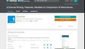 
							         1Channel Pricing, Features, Reviews & Comparison of ...								  
							    