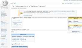 
							         1st Directors Guild of America Awards - Wikipedia								  
							    