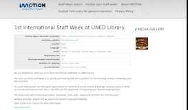 
							         1st International Staff Week at UNED Library. | IMOTION								  
							    