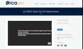 
							         1st ORCA Open Call for Experiments - ORCA Orchestration and ...								  
							    