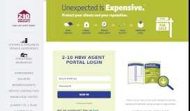 
							         2-10 Agent Portal - 2-10 Home Buyers Warranty								  
							    