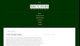 
							         2 - 4 Bed Apartments | 11th Street Flats - Brothers Management								  
							    
